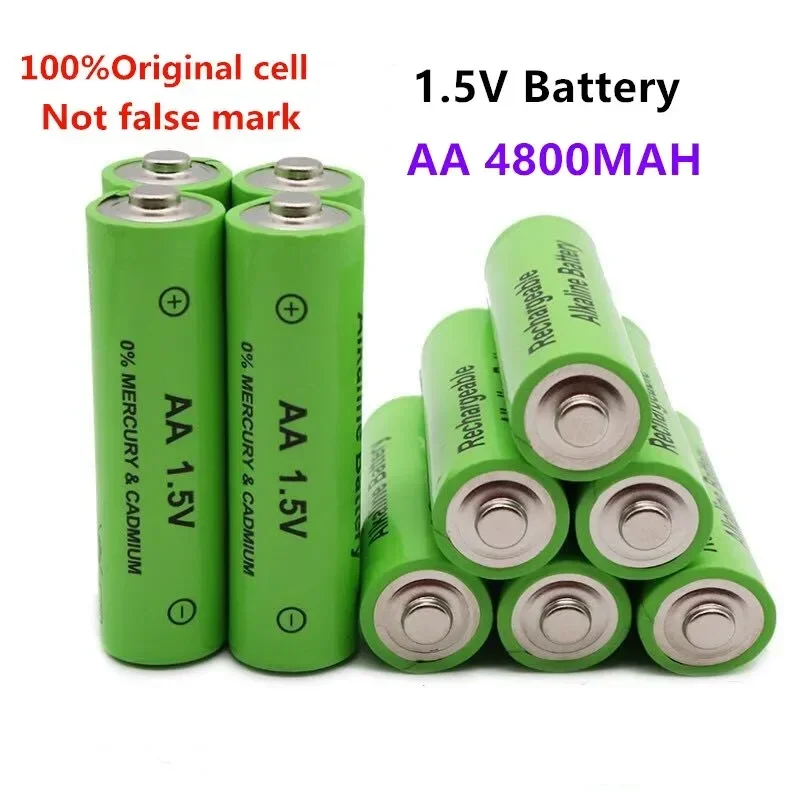 Batterie 1.5V AA 4800mAh Rechargeable Nouveau Modèle, Lampe LED, Jouet MP3, Nouvelle Base, Distribution Gratuite