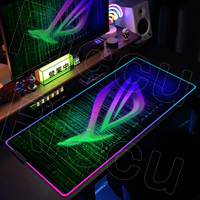 New RGB Mouse Pad Asus Rog Gamer Colorful Lumines Mause Mats Anime XXL Computer Non-slip Keyboard Carpet LED Backlight Mousepads