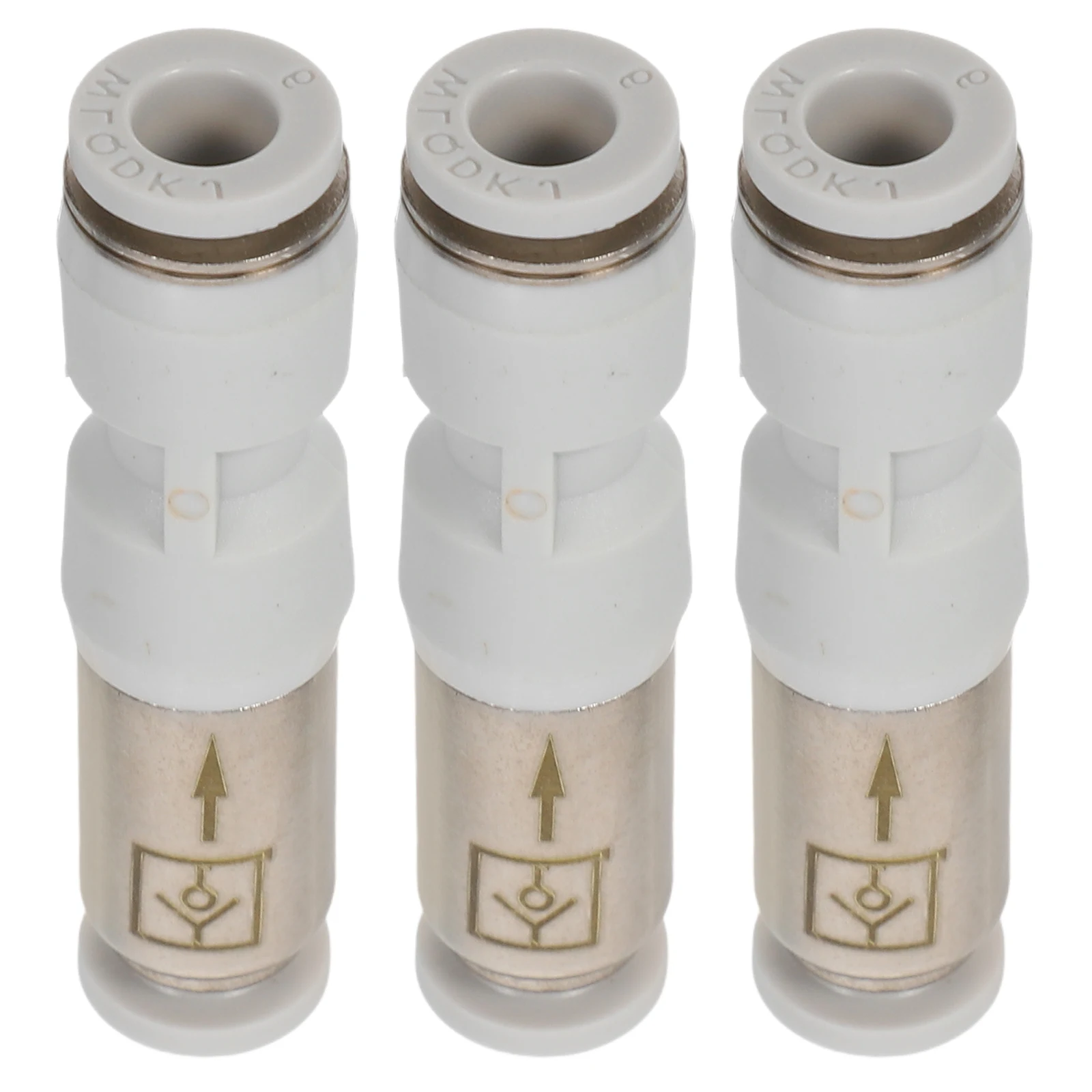 

3pcs Tracheal Connector Non Return Valve Quick Connect Fittings Stainless Steel Hose Nozzle Gas Air Compressor Drain Fuel Oil