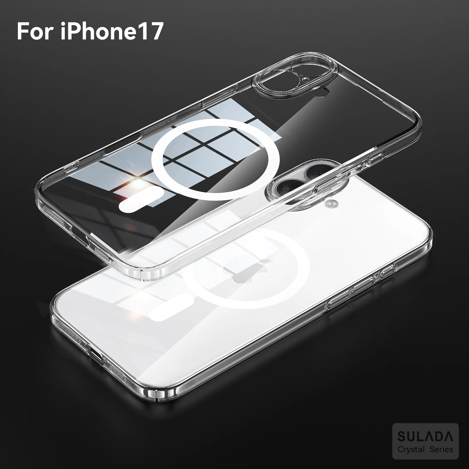 

Camera Protection Clear Luxury TPU Drop Protective With Magnetic Phone Case For iPhone 17 Air 16 14 15 13 Pro Max Cover