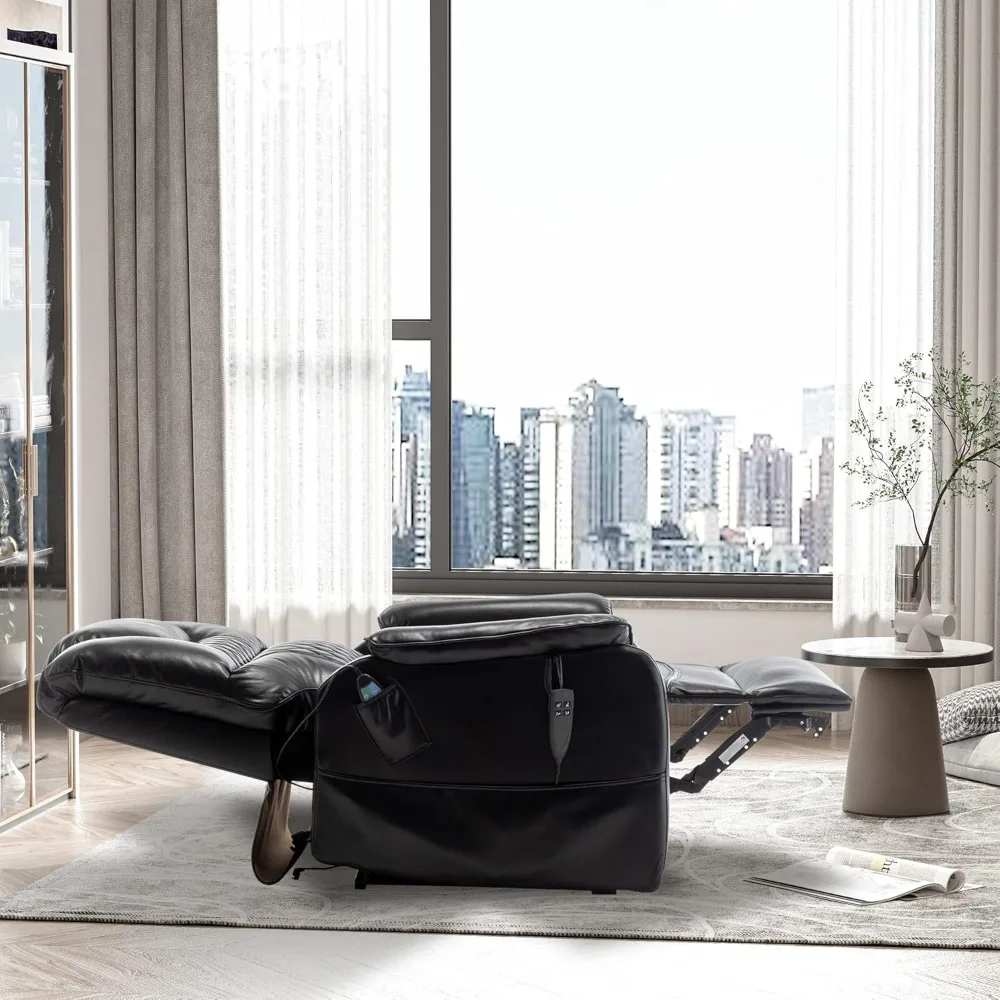 كرسي رفع كبير الحجم بمحرك مزدوج مريح لكبار السن مع حرارة وتدليك، عرض المقعد مقاس 25 بوصة، سعة 400 رطل