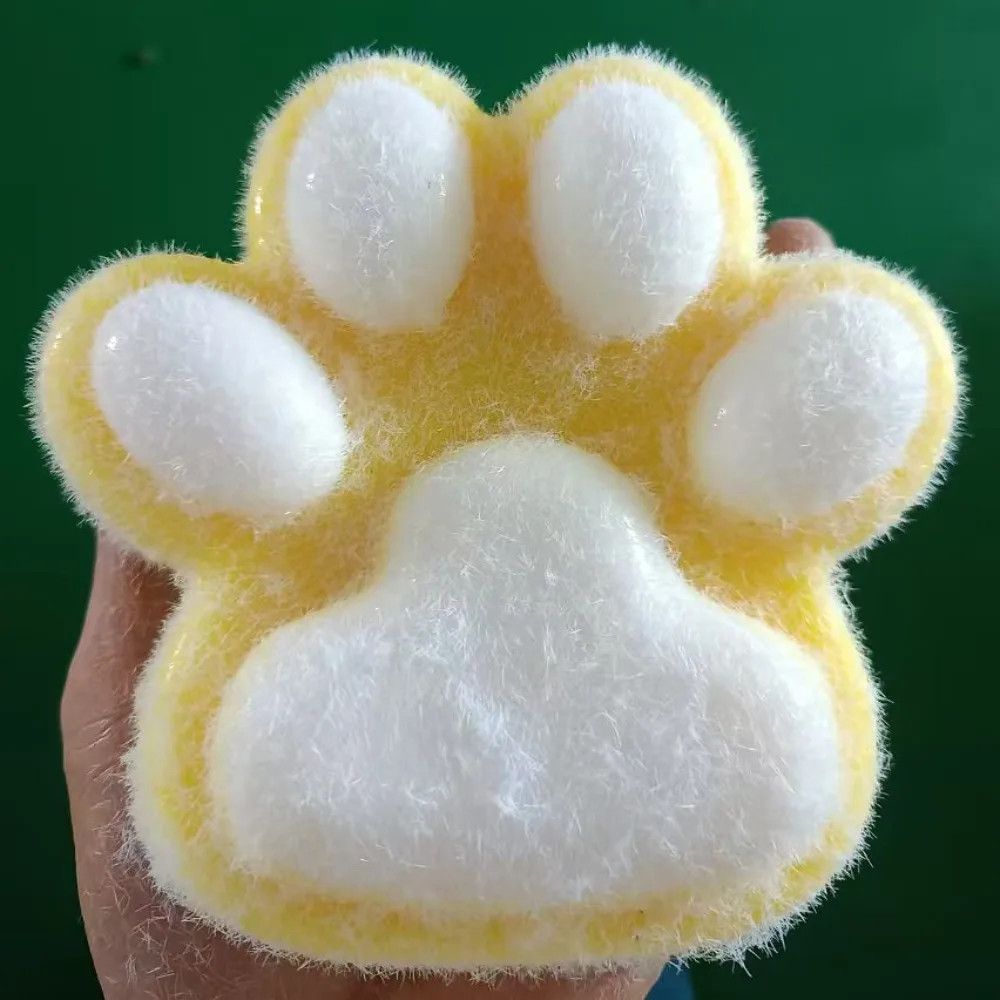 Jouet à Paillettes en Forme de Patte de Chat, Super Grand, Rebond Lent, Dessin Animé, Fidget, en Silicone, 3D, Blagues Pratiques