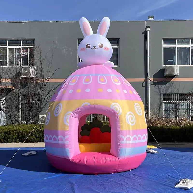 Giant Inflatable Cartoon House Tent For Kids Interactive Rabbit Hut Activity Park Entertainment Bounce Castle Outdoor Play