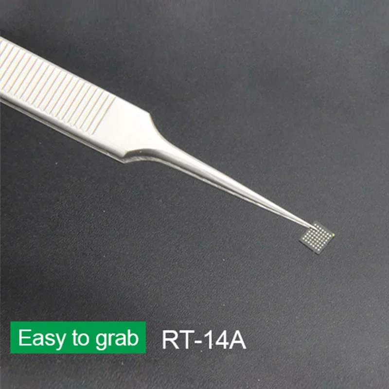 RELIFE RT-14A RT-14SA Precision Maintenance Tweezers Anti-Static Straight Curved Mobile Phone CPU IC Repair Clips Hand Tool