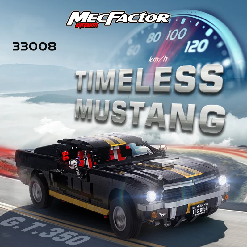 Ford Mustang Technical Mustang sports car building blocks decool 33008 Puzzle Assembly Racing Christmas Gifts For Adults MOC