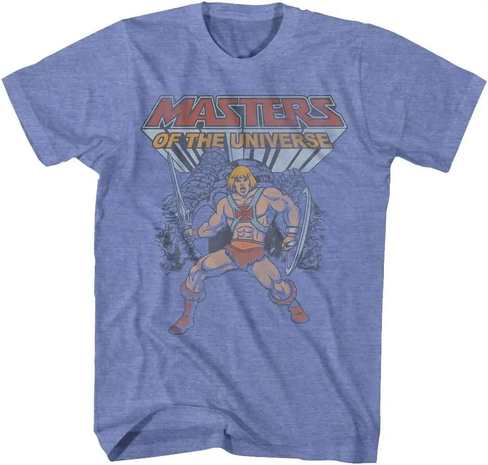 Masters of The Universe He-Man & Skeletor Grayskull Adult Short Sleeve T Shirt Vintage Style Graphic Tees