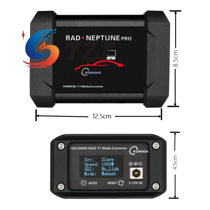 Imagem -02 - Gigabit Vehicle Pro Ethernet Converter Bidirecional Baixa Latência Dados Conversão com ou sem Tela Tzt-rj45 to