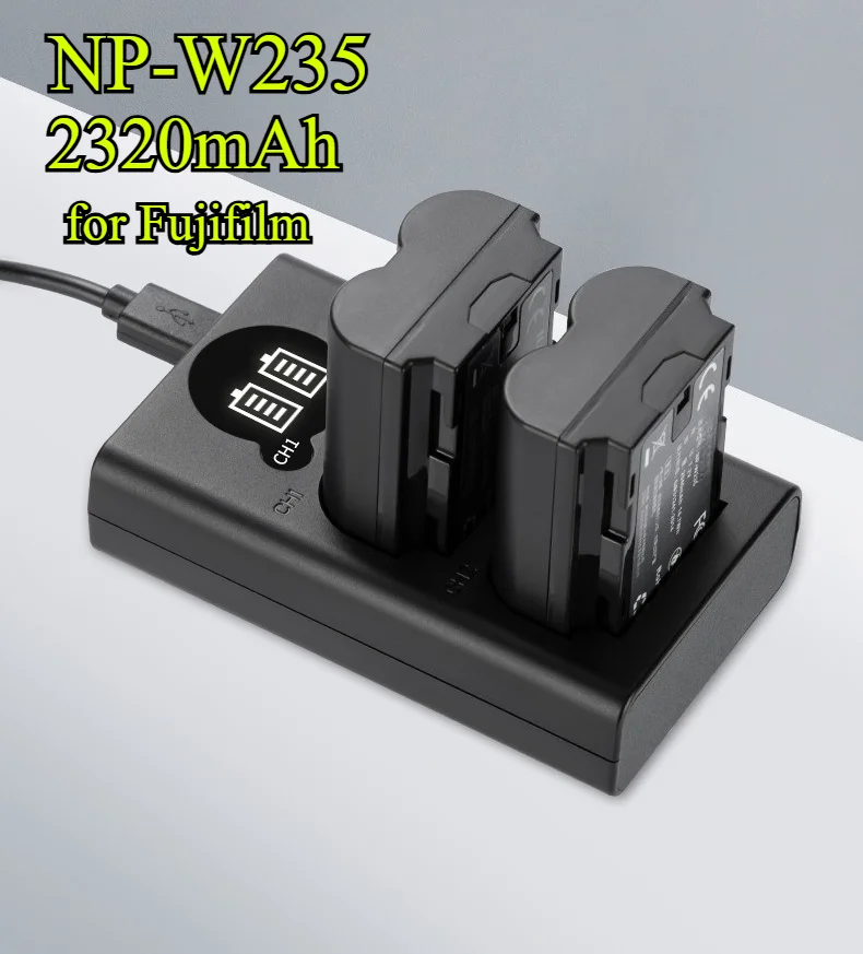 

2PCS 2320mAh NP-W235 Replacement Battery for Fujifilm X-T4/XT4 Mirrorless Cameras - High Capacity Li-ion Power