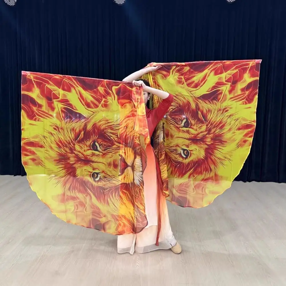 with Telescopic Sticks Belly Dance Accessories Props Multicolor Scalable Rods Rectangle Flags Portable Lightweight