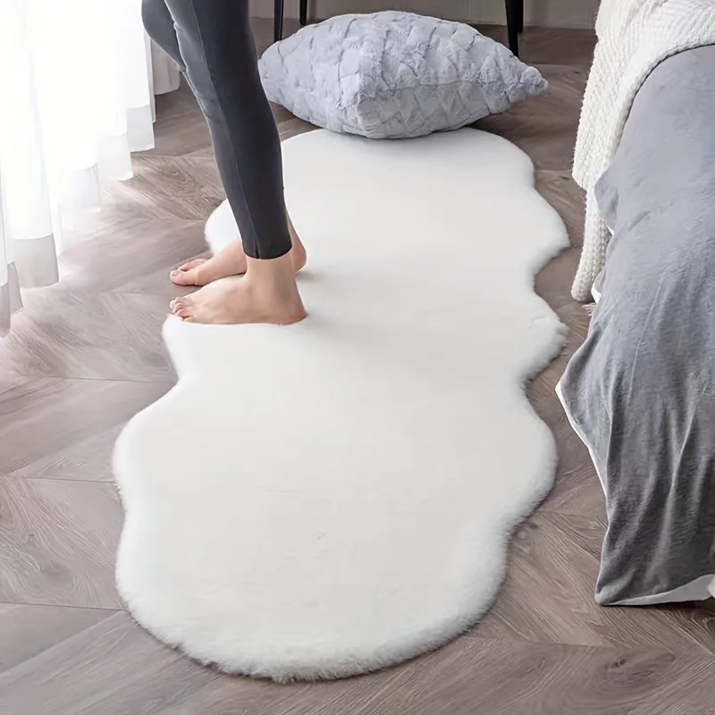 Thick Plush Rug Ultra Soft Rabbit Style Shag Carpet Machine Washable Non Slip Cozy Floor Mat Bedroom Living Room Office Decor