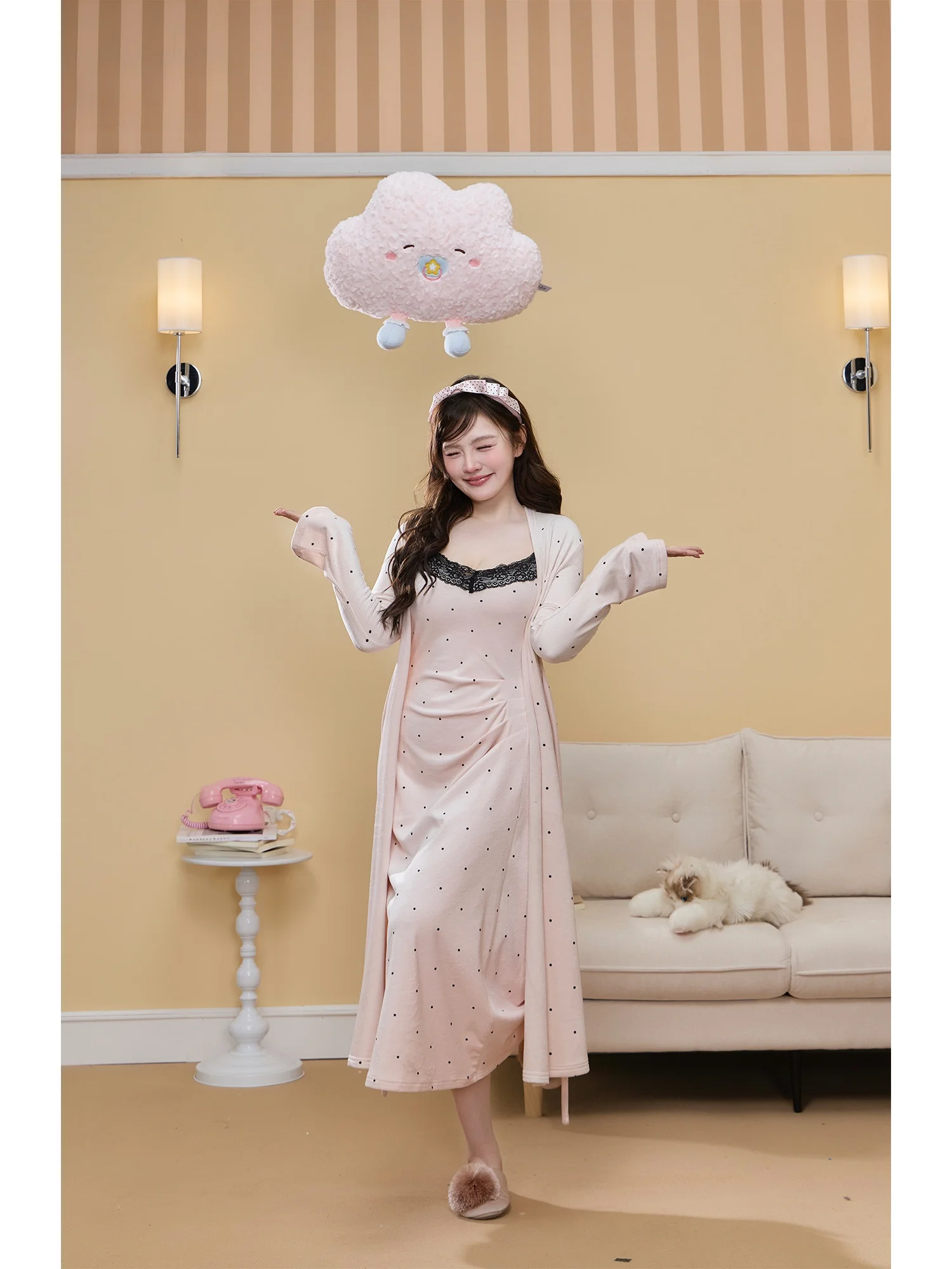 

Stylish Two-Piece Set Women's Pink Dress Elegant Lady's Fashion Spring Collection High Waist Long Sleeve High Quality Ensemble