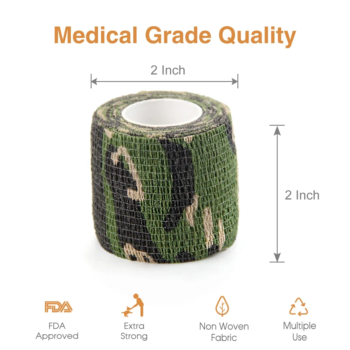 24 Rolls Elastic Bandage Tape Army Outdoor Hunting Camouflage   Stealth Tape Wrap Durable Self Adhesive Bandage