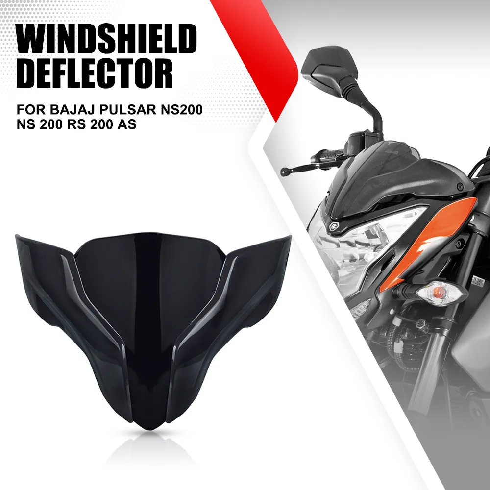 

For BAJAJ Pulsar NS200 NS 200 RS 200 AS 2024 ALL YEARS Motorcycle Accessories Front Wind Screen Deflectors Windshield Windscreen