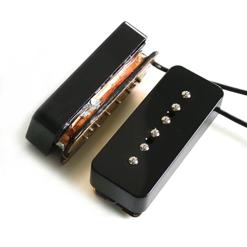 High Output Alnico 5 Magent Bar Dual Coil Staked 90 Soap Bar Guitar Pickups in Black Ivory Colors