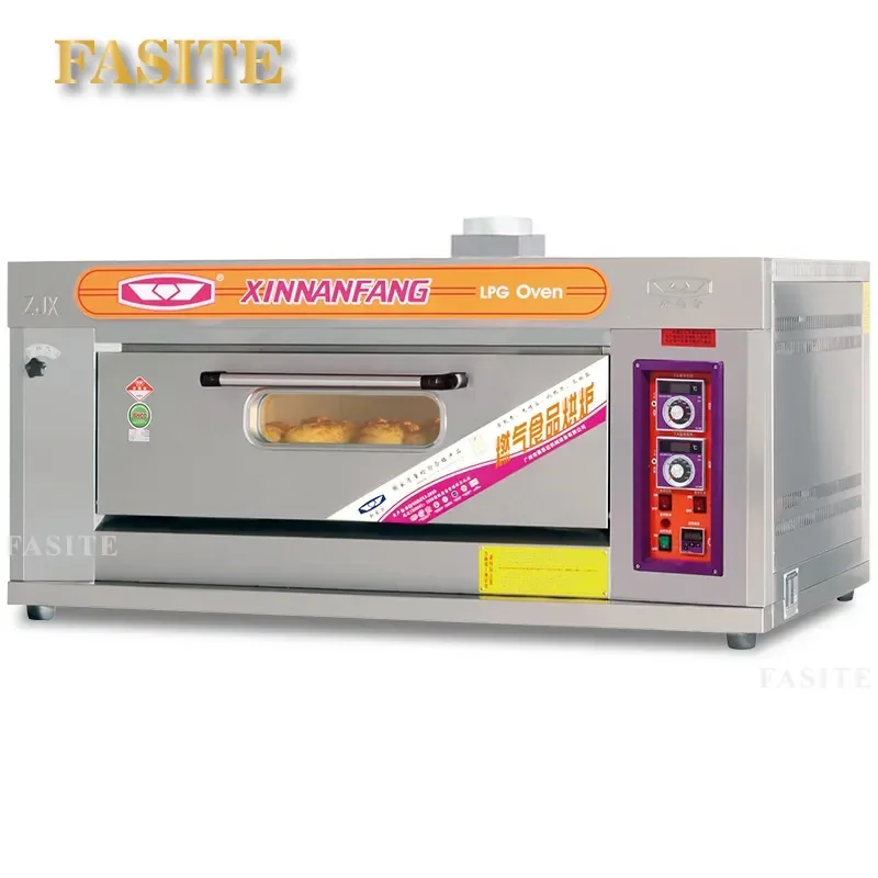 For Commercial Gas Pizza Bread Oven Large Capacity Single Layer Double Disc 20A Southern Style Bakery Restaurant Factory