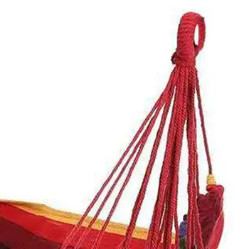 Hamaca de lona portátil, cómoda y colorida con rayas, para colgar en interiores 8 best sales Columpio de interior - №1