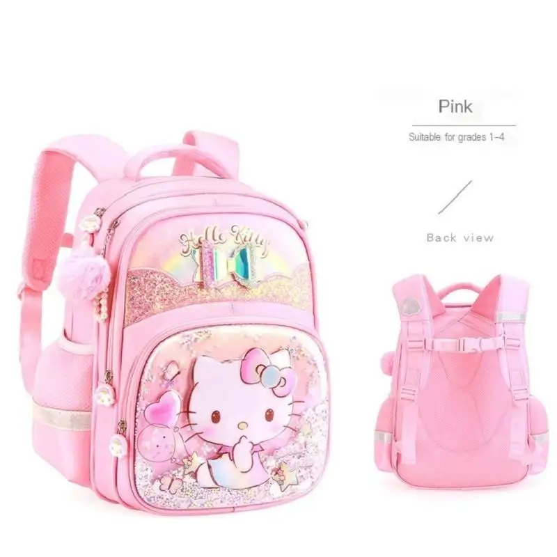 Kawaii Sanrioed School Bags Anime Hello Kittys Backpack Grade 1-3 My Melody Cinnamoroll Student School Bags High Capacity Gift