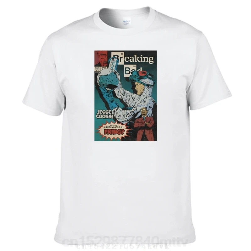 Magliette da uomo che rompono vestiti di cotone cattivi novità maglietta stampata a maniche corte con colletto