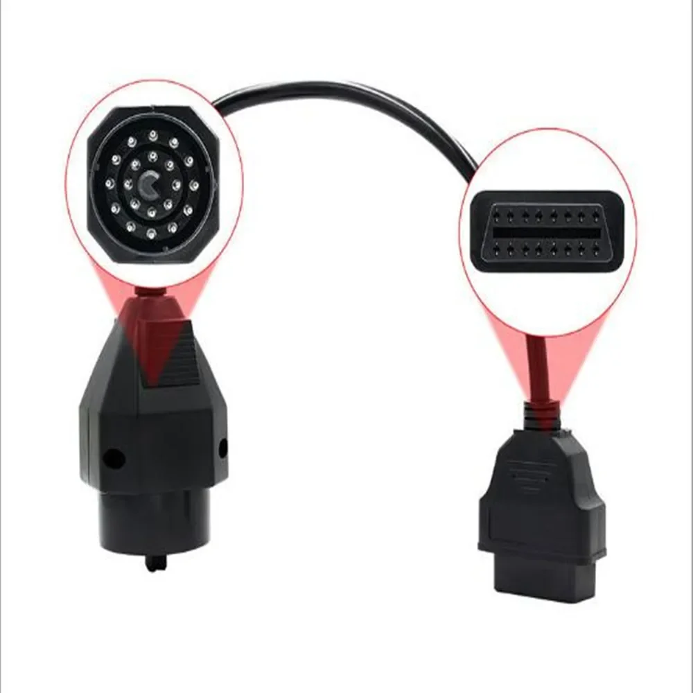 For BMW 20pin OBD2 Adapter 20 Pin To OBD2 Extend 16PIN Female Cable for E36 E39 X5 Car Obd2 Cable Factory Outlet For BMW Car