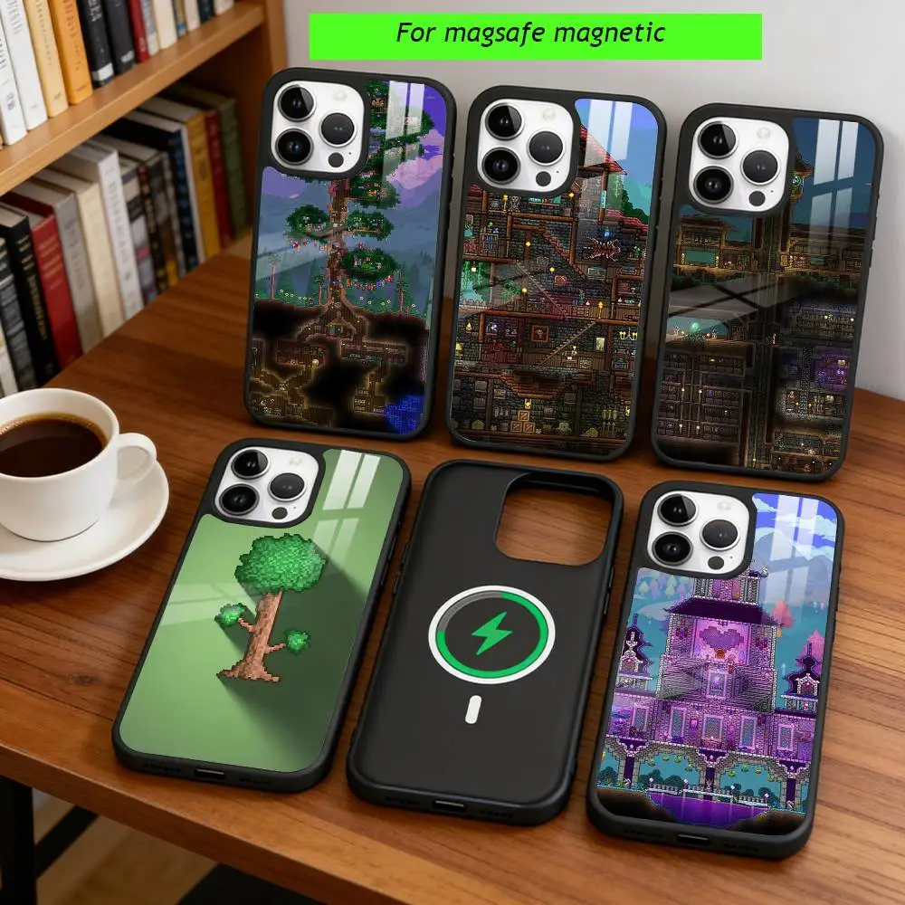 Terraria Phone Case For iPhone17,16,15,14,13,12,11 Plus,Pro Magnetic with Magsafe Wireless Charging