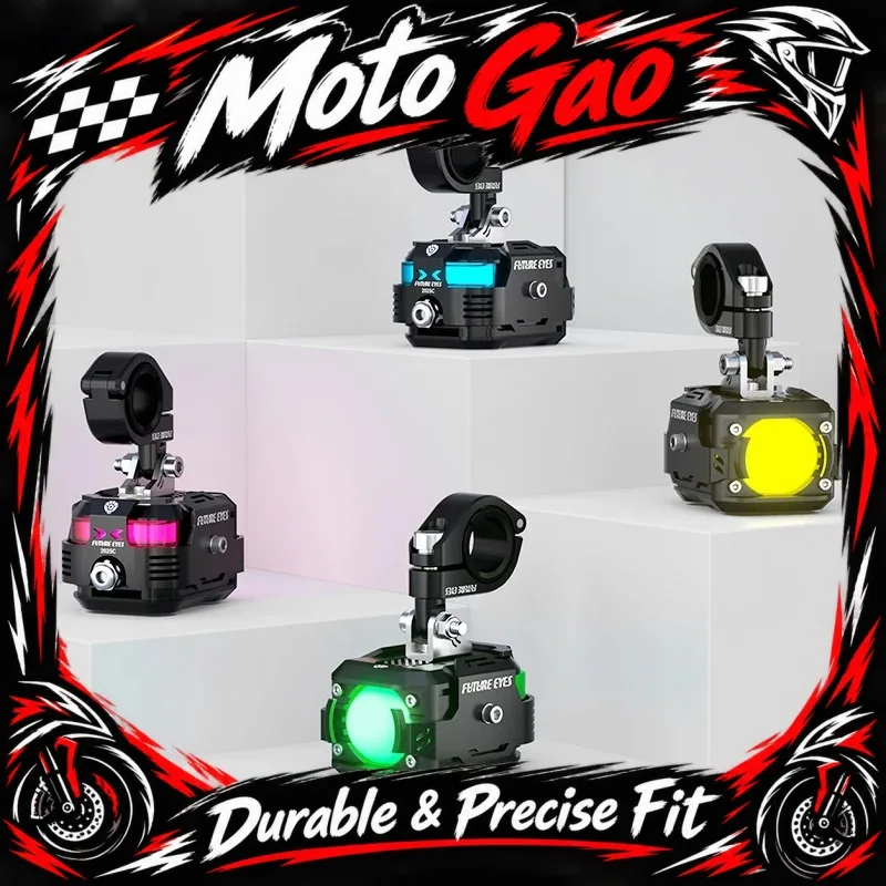 FUTURE EYES F150 PRO LED Motorcycle Spotlights Fog Lights Waterproof Auxiliary Driving Lights with 4-color Safety Warning Light