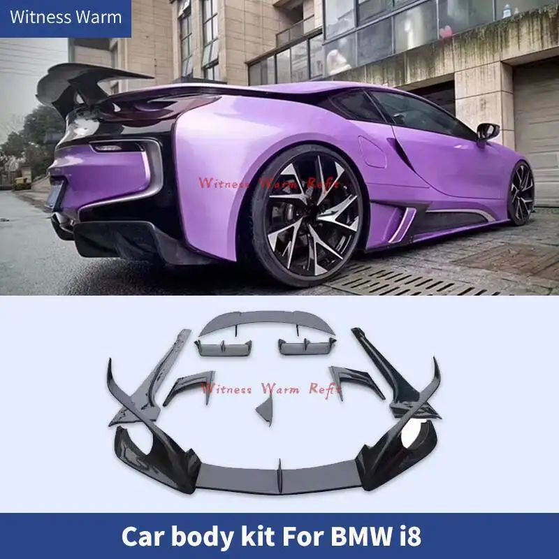 

Для BMW I8 2014-19 передний бампер, задний диффузор, боковые юбки, спойлер багажника, капот двигателя, вентиляционное отверстие, комплект кузова из углеродного волокна