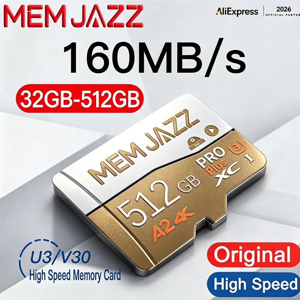 32GB 64GB Memory Card SD Card 128GB 256GB 512GB Micro TF SD UHS-I U3 For Camera 4K 60fps