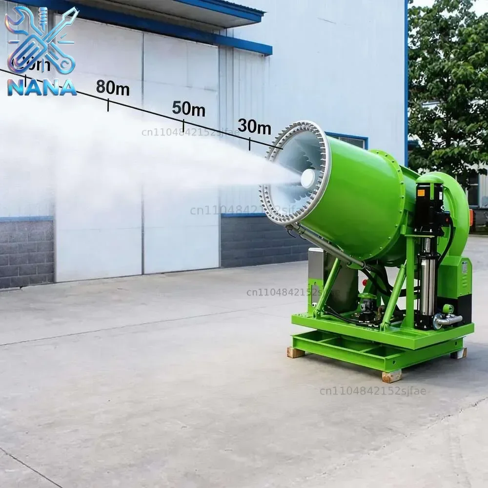 Fully Automatic 30m Fog Cannon Machine Electric Dust Suppression System With Remote Control Wireless Water Mist Spraye
