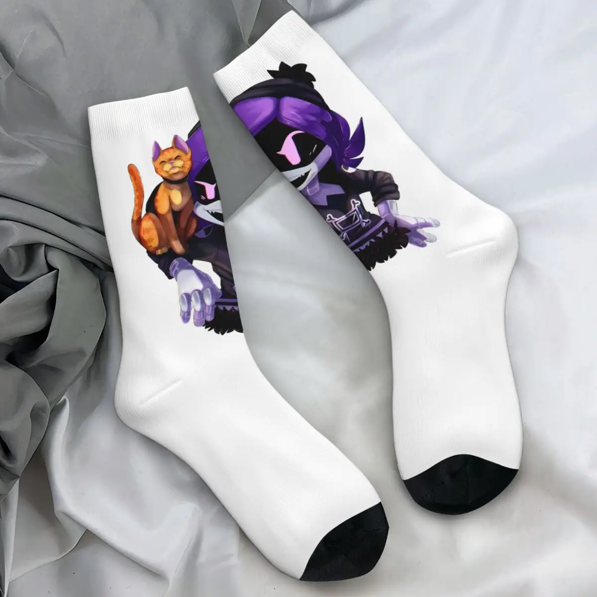 Murder Drones Socks Harajuku Stockings Couple Soft Skateboard Socks Autumn Graphic Anti Sweat Socks