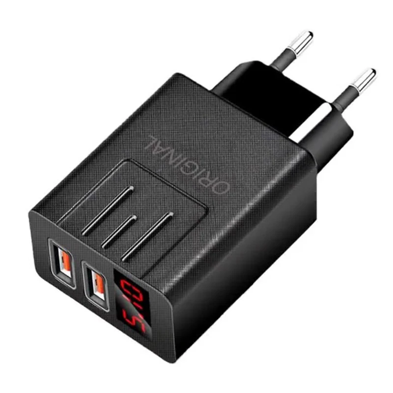 45 واط QC 3.0 شاحن USB LED شاشة ديجيتال شحن سريع الهاتف محول شحن الهاتف المحمول محول شحن سريع