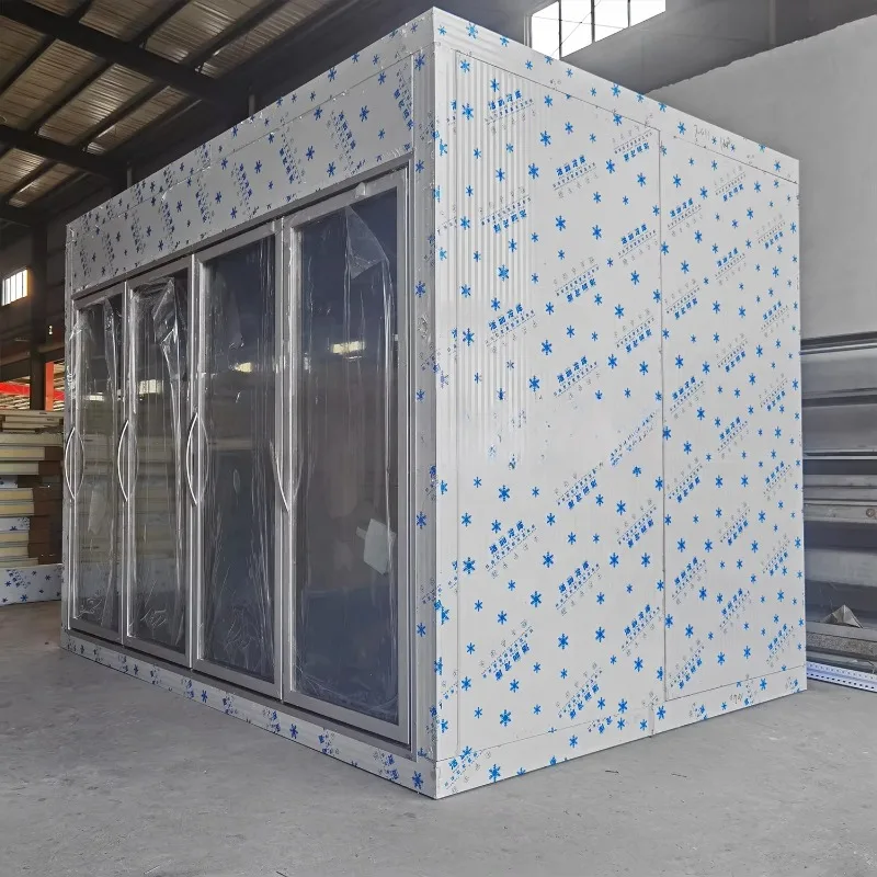 

4 Glass Door Commercial Beer Fridge Walk in Freezer Cold Storage for Supermarket Sale