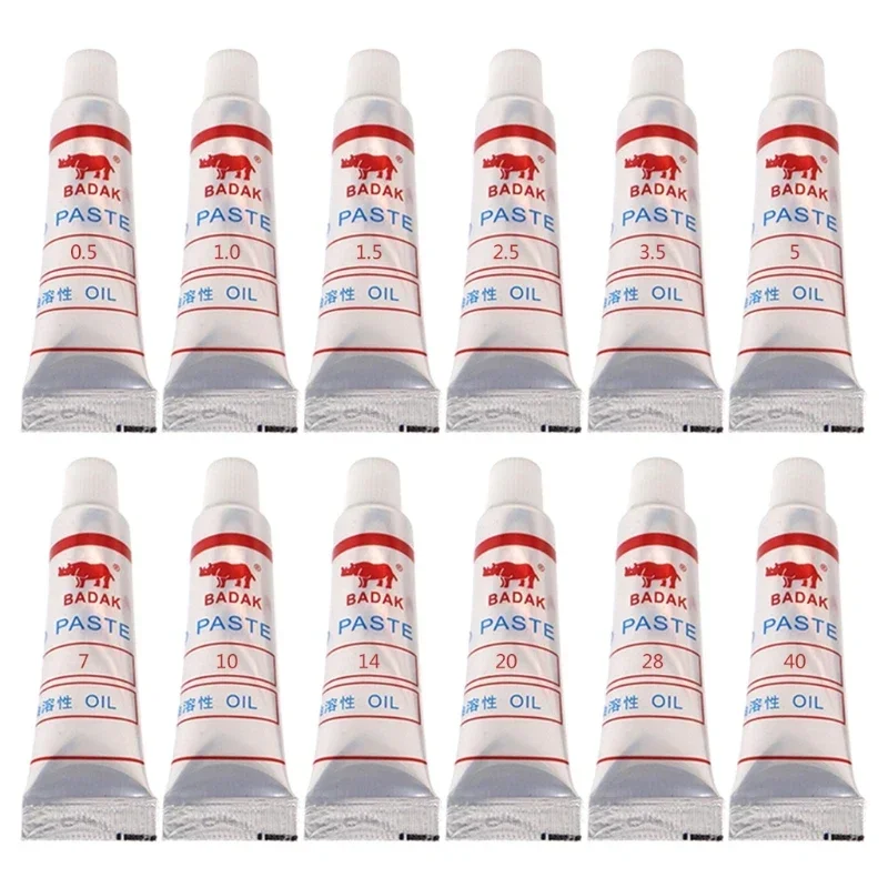 12pcs Diamond Polishing Lapping Paste Compound Syringes W0.5 ~40 Micron Glass Metal Grinding Polishing Abrasive Tools