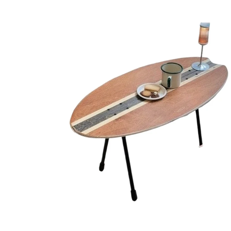 Camping folding olive table, outdoor wind coffee table, side table, small apartment table