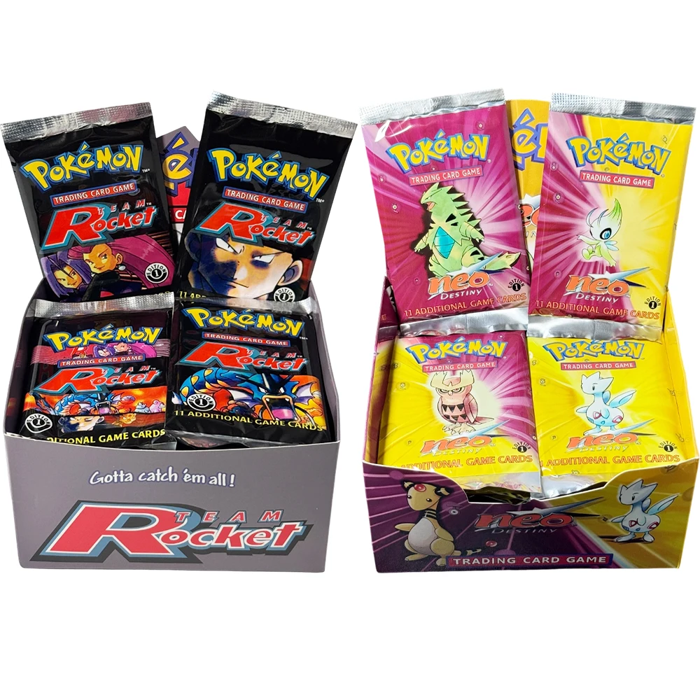 

PKM Team Rocket/Neo Destiny Booster packs Gyarados/Noctowl/ 8kind 1pack 11cards PTCG Rare Game Proxy cards Collecting toy gifts