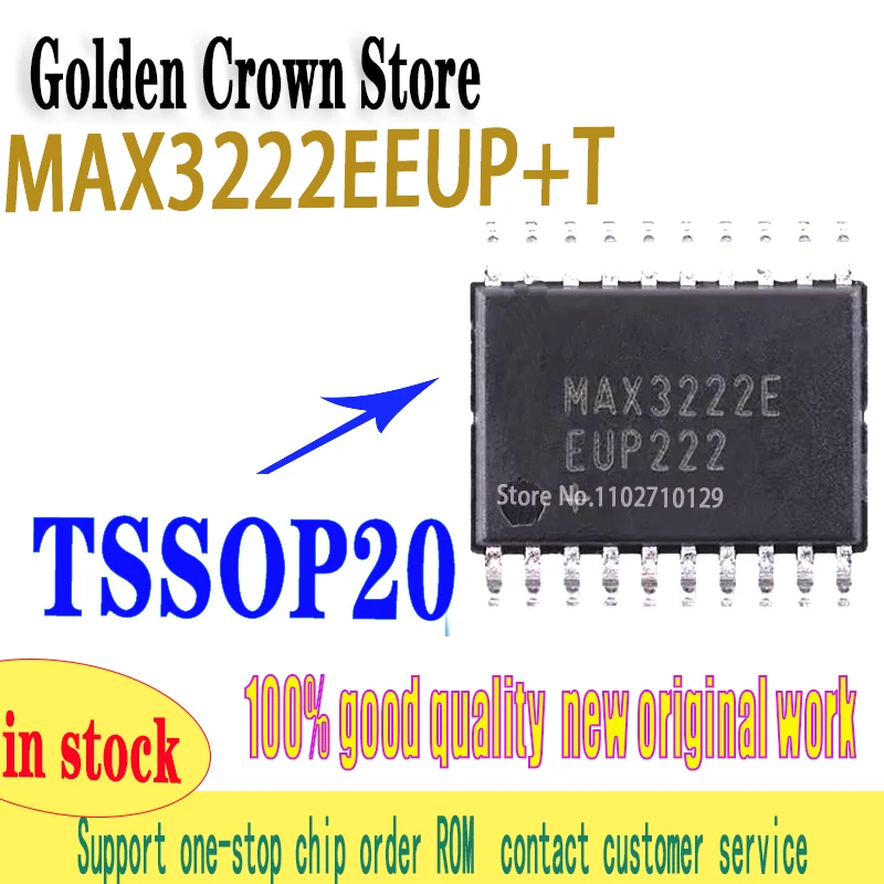 1~10PCS/LOT  MAX3222EEUP+T MAX3222EEUP MAX3222E TSSOP20 The latest price consulting customer service New original IN STOCK