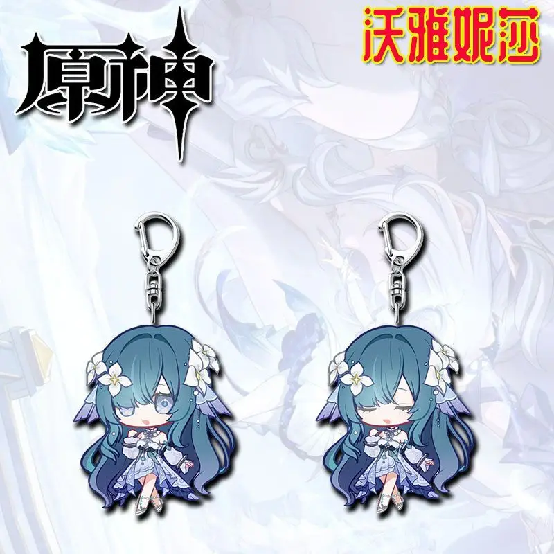 Anime Genshin Impact Vodyanitsa Mitya Odette Mitya Valeriy Acryl-Schlüsselanhänger für Accessoires, Taschenanhänger, Kette, Ring, Schmuck, Geschenke