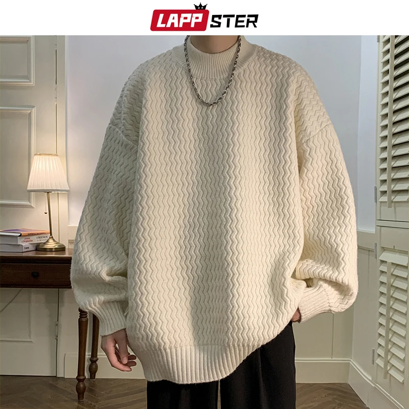 

LAPPSTER Luxury Striped Korean Fashions Sweaters Pullovers Streetwear Harajuku Vintage Knitwears Oversized Knitted Sweaters Y2k