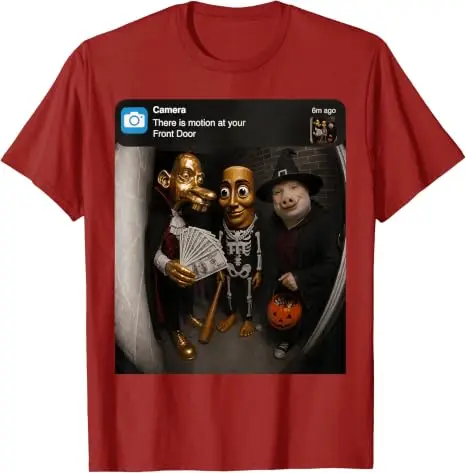 Tung Sahur Neegy Meme Doorbell John Pork Halloween-Kostüm Premium Weiches Baumwoll-T-Shirt Y2k Joke Brainrot Crew Persönlichkeitskleidung – Detail 10