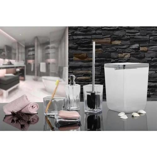 Primanova Biga Bathroom Seti Transparent Chrome