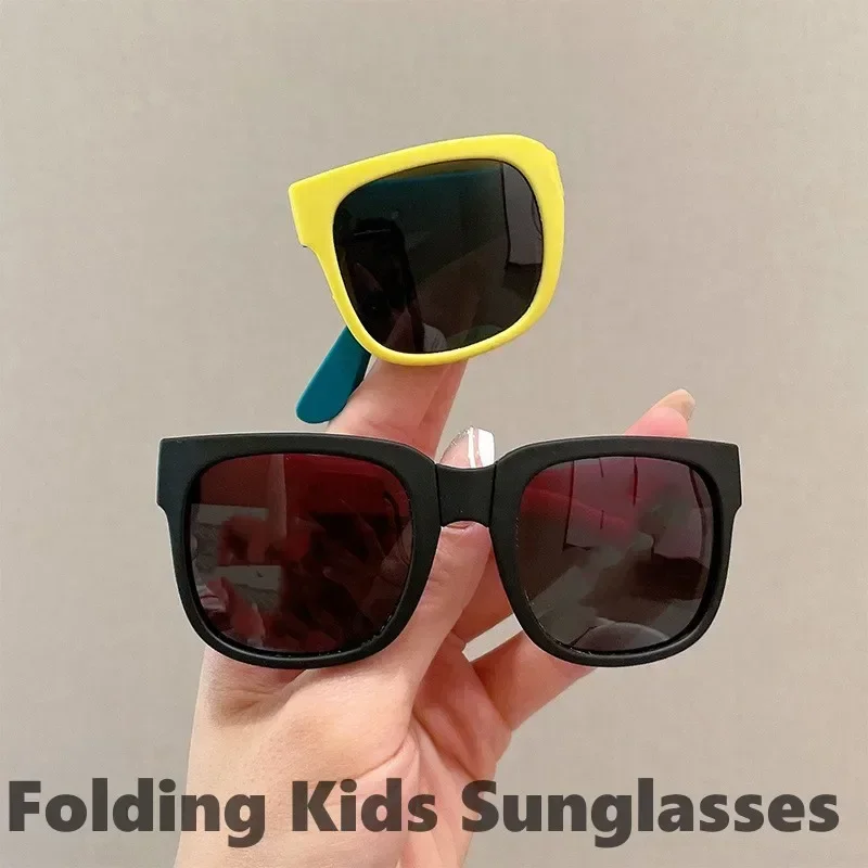 Kids Ultralight Folding Sunglasses Cute Boys Girls Ultraviolet Shades Sun Glasses Children Baby High Quality Portable Eyewear