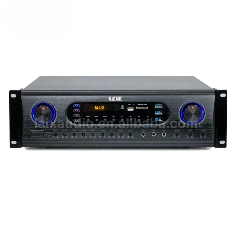 Laix LX-390 200W Professional Broadcast  Amplifier 8 Ohm 2 Channels Background Music Stereo Amplifier with USB Port