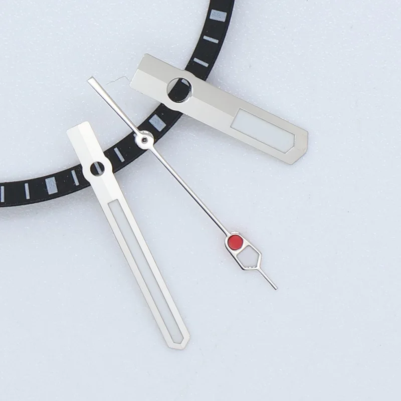 Prata aiguille marinha master spb nh35 relógio mãos verde c3 ponteiros luminosos para seiko mods peças de reposição