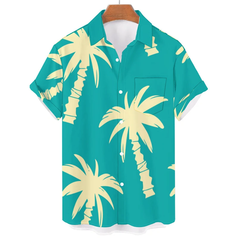 3d Print Coconut Tree Graphic New Fashion Shirts 2024 Summer Vacation Womens Clothes Hawaii T-shirt Short-sleeved Girl Blouse