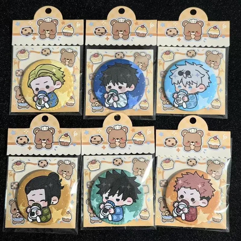 جديد Jujutsu Kaisen شارة Gojo Satoru Geto Suguru أنيمي الطرفية موضة رائعة شخصية صفيح 58 مللي متر بروش الهدايا