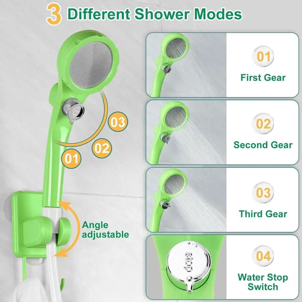 Outdoor Camp Shower Kit USB Rechargeable Electric Shower Portable Lightweight Design For Camping Travel Car Washing Use