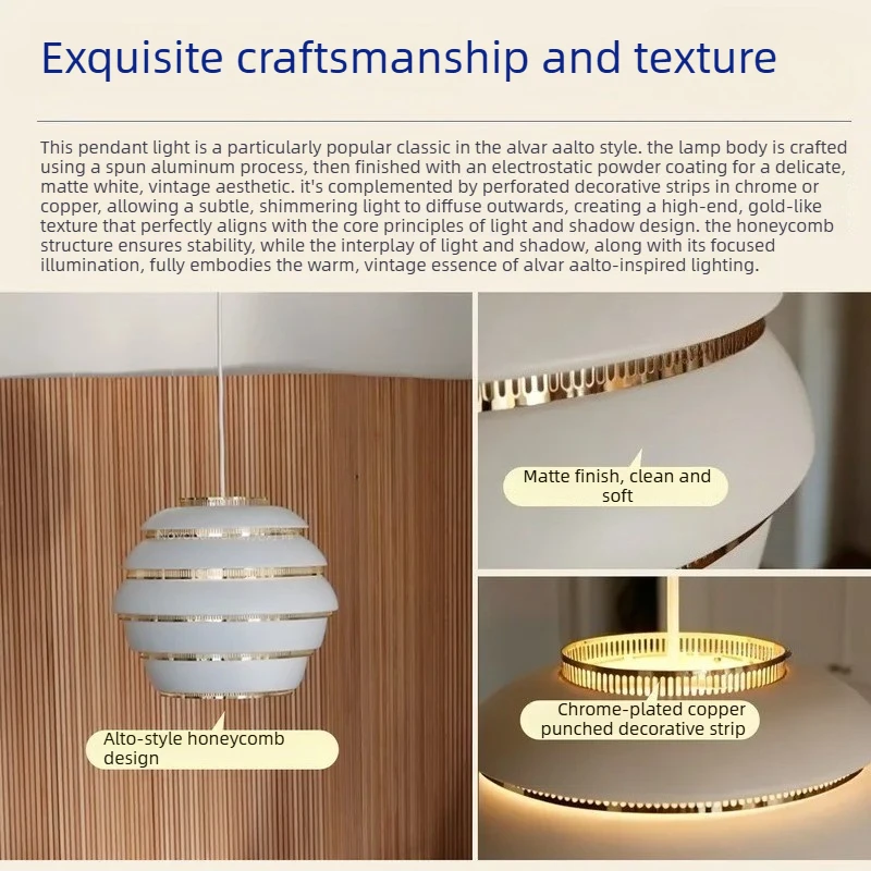 Nordic Artek Aalto Style Honeycomb Pendant Light Modern Minimalist Chandeliers Kitchen Island Led Lights Dining Room Decor Lamps