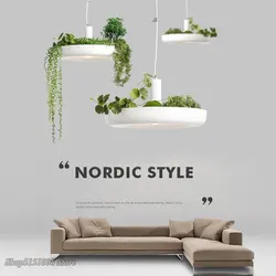 Nordic Plant Pendant Lights DIY garden Led Lamp Flower Pot Hanging Lamp Dining Room Restaurant Lighting Fixtures Home Decor