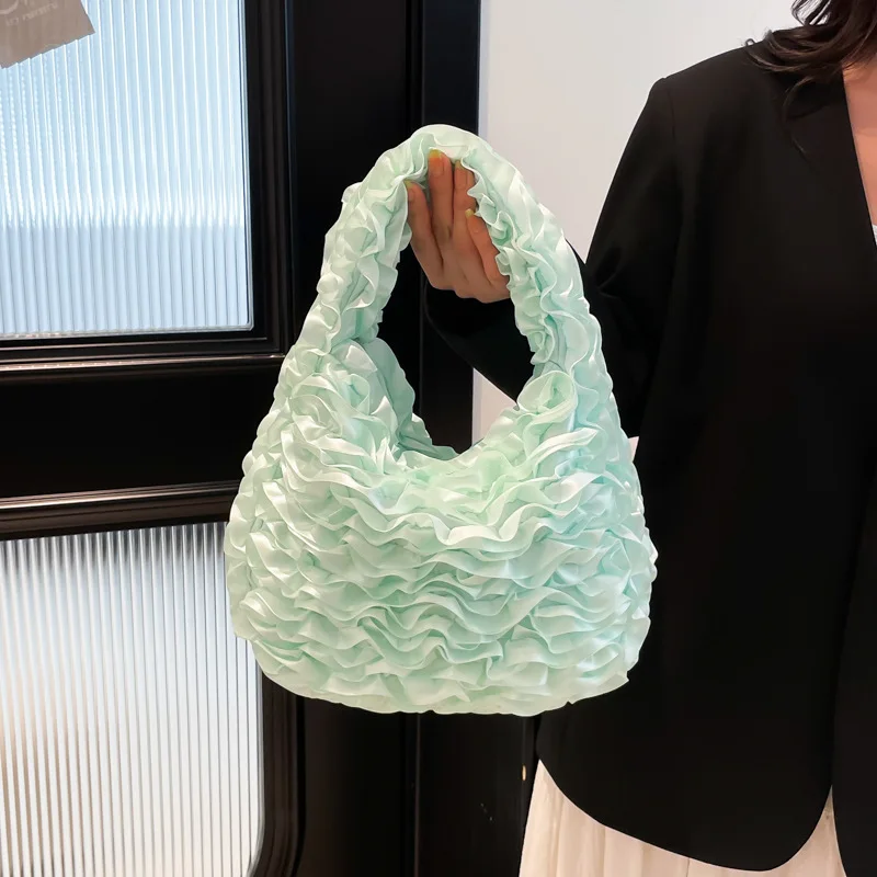 

Модные плиссированные сумки-тоуты в форме лепестков для женщин, сумки через плечо, вечерние сумки, клатчи и дизайнерские сумочки.