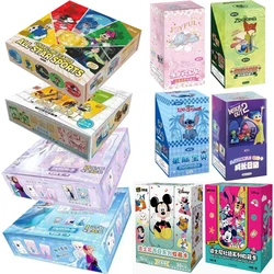 Genuine Disney Series Trading Cards for Children Mickey Friends Zootopia Stitch Bear Frozen Collection Card Kids Toy Gift