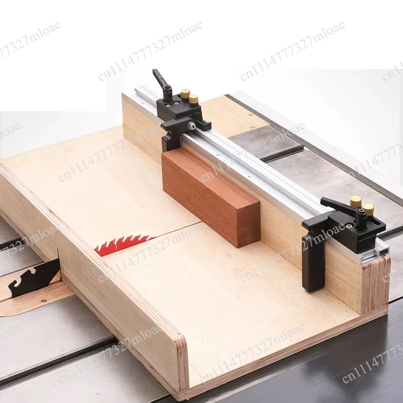 Industrial and DIY-grade router table fencing systems with adjustable stops for woodworking cross-cuts and miters view 2